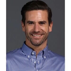 Collars and Co Oxford Button Down Collar Polo Long Sleeve Blue Gingham Large